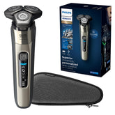 Norelco 9400 closeup of dual blades delivers precise closeness for a smooth shave.