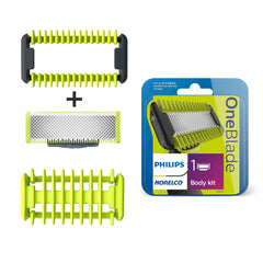 Norelco OneBlade replacement blade close-up shows long-lasting grooming performance