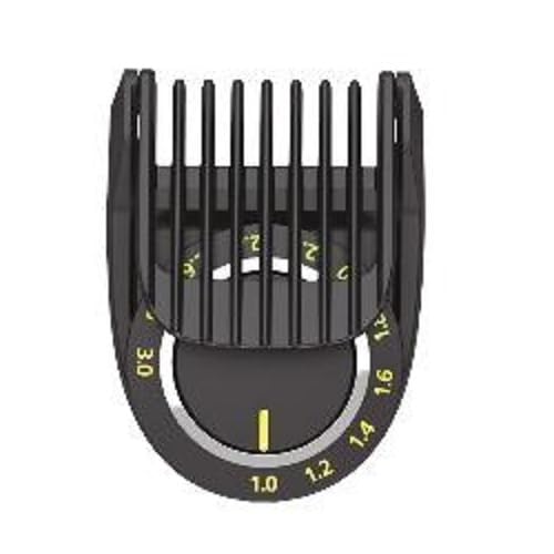 Norelco precision comb 1-3mm close-up for precise beard trimming.
