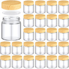 Norme 24-pack 4oz glass jars with lids, ideal for travel-size cosmetics.