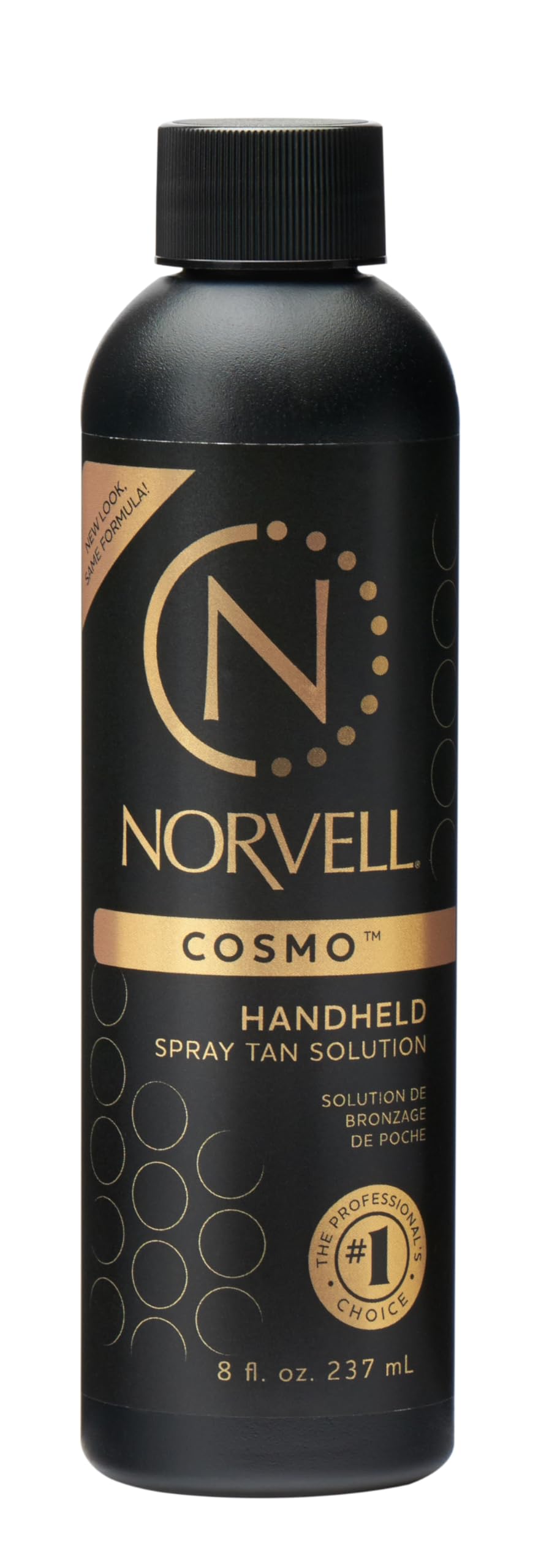 Norvell Cosmo spray tan bottle for a long-lasting bronze glow