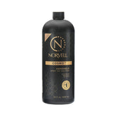 Norvell Cosmo spray tan bottle delivering a natural bronze glow.