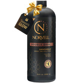 Norvell Premium Spray Tan Solution bottle shows deep bronze potential for sunless color