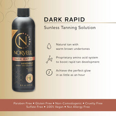 Norvell Premium Spray Tan Solution Dark Rapid application spray demonstrates even coverage.