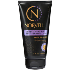 Norvell Venetian Rapid Self Tanner bottle shows a natural bronze color for easy, streak-free results.