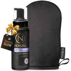 Norvell Venetian self tanning packaging shows premium kit for at home tanning