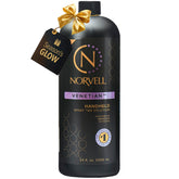 Norvell Venetian spray tan solution bottle demonstrates professional-grade color for a natural bronze glow.