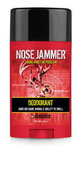 Nose Jammer deodorant stick applying smoothly for residue-free field use.