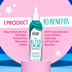 Not Your Mother's All Eyes On Me heat protectant spray protects up to 450°F.