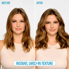 Not Your Mother's Beach Babe texturizing spray on hair creates subtle waves.