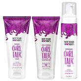 Not Your Mother's Curl Talk frizz gel bottle showing flexible hold for defined curls