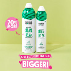 Not Your Mother's value-pack refreshing dry shampoo bottle 2-pack ready for on-the-go morning refreshment.