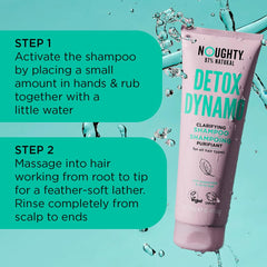 Noughty Detox Dynamo peppermint infusion close-up cooling scalp feel.