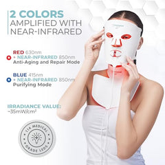 Nourished Bodynskin LED face mask side view emphasizes ergonomic fit during routines.