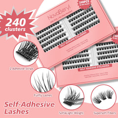 NovaBeryl one-second application lash clusters illustrate quick, flawless results
