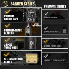 Novah Grooming blade sharp teeth highlights professional-grade precision for clean fades.