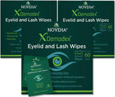 NOVEHA Demodex Eyelid Wipes box front for easy daily cleansing