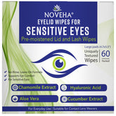 NOVEHA Eyelid Wipes - individually wrapped pads for on-the-go eyelid cleansing.
