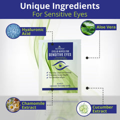 NOVEHA Eyelid Wipes feature a no-rinse leave-on formula for easy use.