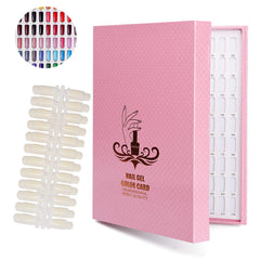 Noverlife 216 nail colors chart display open book swatches for quick color selection.