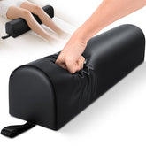 Noverlife 3/4-round bolster pillow provides stable support during massage sessions.