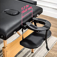 Noverlife headrest adjustment rods enable precise distance control for client comfort.