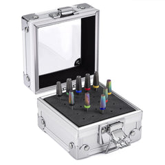 Noverlife nail drill holder box 25 holes keeps drills neatly organized for quick access.