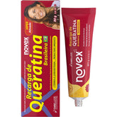 NOVEX Keratin Recharge bottle pouring for frizz control and smoother hair