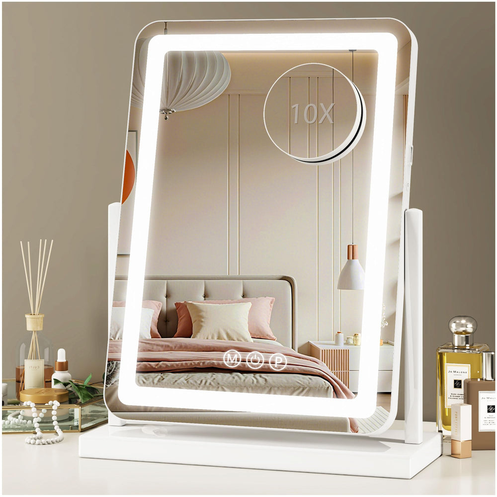 Novlux vanity mirror with lights, front view for precise makeup lighting.