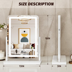 Novlux vanity mirror with three color modes for versatile makeup tones.