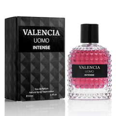 NovoGlow Valencia UOMO Intense bottle front view for an elegant evening