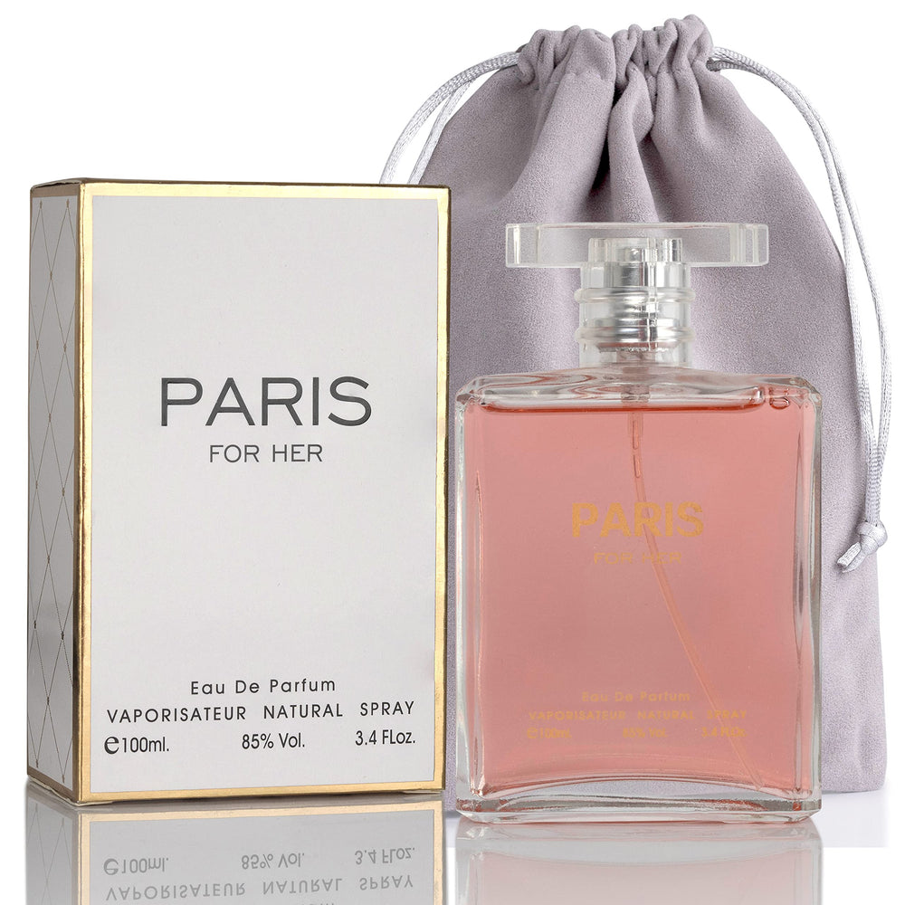 NovoGlow Paris For Her bottle front view for daywear elegance.