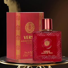 NovoGlow Verse Adonis Red cap detail shows elegant craftsmanship.