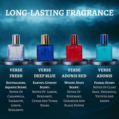 NovoGlow Verse Adonis Red box presentation emphasizes bold gift-ready appeal.