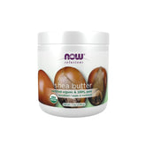 NOW Foods Shea Butter jar closeup highlighting rich, all-skin moisturization
