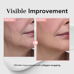 NOWATER Collagen Wrapping Mask on face demonstrates smooth, even application.