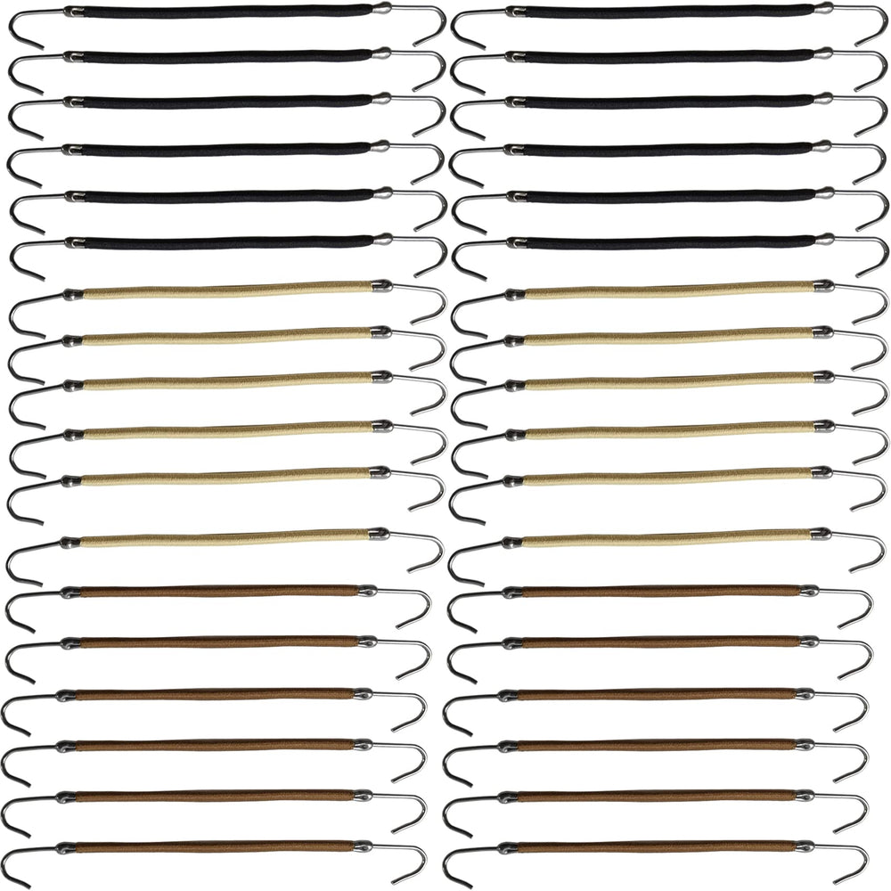 NSBELL 36pc ponytail hooks in black, coffee, apricot for secure, versatile styling.