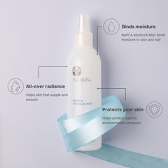 Nu Skin NaPCA Moisture Mist stored in fridge for extra-cool spraying.