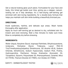 Nu Skin Sunright Insta Glow Self Tanner Gel close-up shows mess-free, quick-drying formula