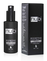 Nubi Hair Marula Anti Frizz Serum bottle pump for smooth frizz control and shine.