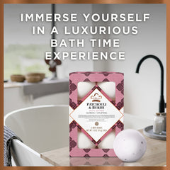 Nubian Heritage bathwater softening essence shows gentle cleansing in tub.