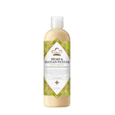 Nubian Heritage body wash bottle with hemp and vetiver for daily gentle cleansing.