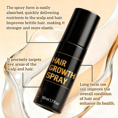 Nuckhuce Hair Growth Spray close-up reveals rosemary-rich formula for scalp nourishment.
