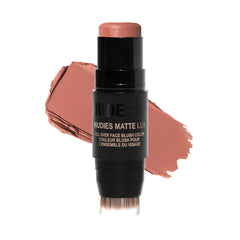 Nudestix Nudies Matte Lux nude buff compact for portable natural warmth.