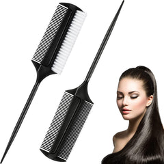 Nuenen edge-teasing brush with double-sided design for secure ponytails