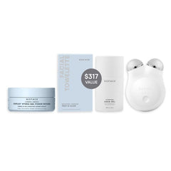 NuFACE MINI+ device front view for at-home facial contouring and lifting.