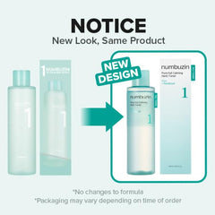 numbuzin No.1 Toner pour closeup shows watery texture for hydration and oil control