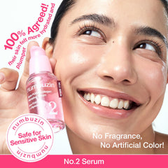 Numbuzin No.2 Serum collagen-water-63pct shot emphasizes deep hydration and brightness.