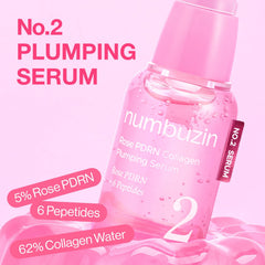 Numbuzin No.2 Serum rose-jelly texture delivers refreshing hydration during application.