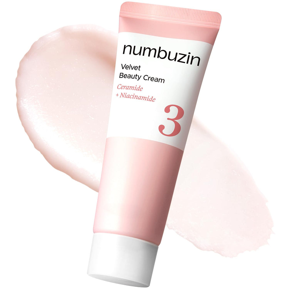numbuzin No.3 Cream jar close-up shows velvety texture for makeup prep